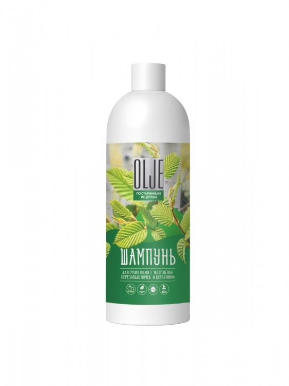 OLJE Натуральный шампунь для сухих волос с экстрактом березовых почек и кератином 1000 мл в Новом Уренгое