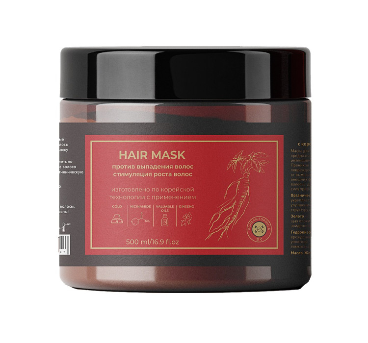 Маска для волос с корейским женьшенем и золотом 500 мл в Новом Уренгое
